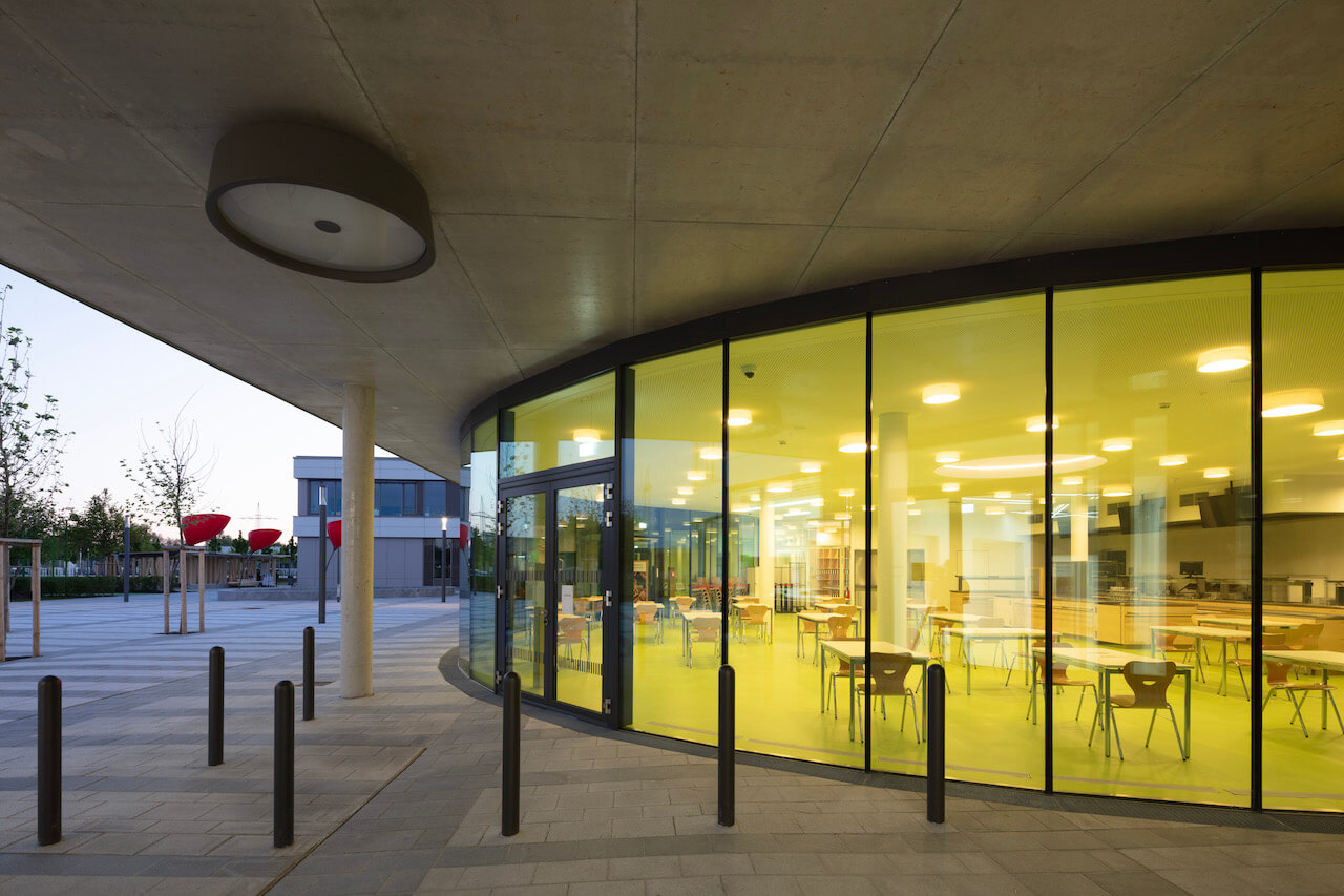 Schulcampus Unterföhring - Außenansicht Mensa